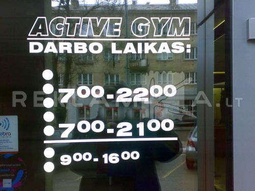 Active Gym  darbo laikas iš lauko